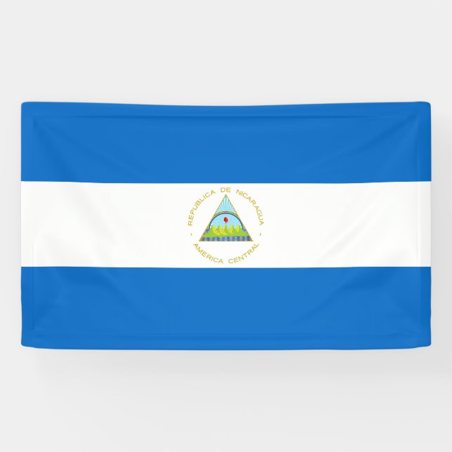 Flagge Nicaraguas Banner (Horizontal)