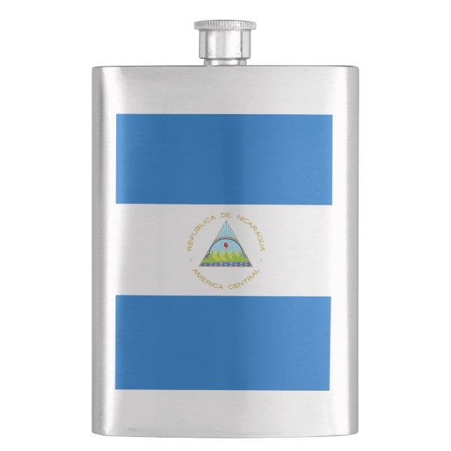 Flagge Nicaraguas Flachmann (Vorderseite)