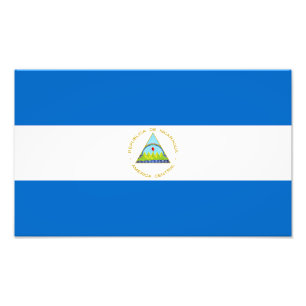 Flagge Nicaraguas Fotodruck