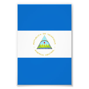 Flagge Nicaraguas Fotodruck