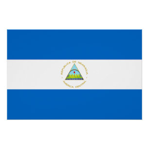 Flagge Nicaraguas Poster