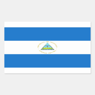 Flagge Nicaraguas Rechteckiger Aufkleber