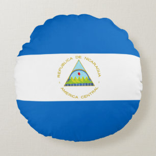 Flagge Nicaraguas Rundes Kissen