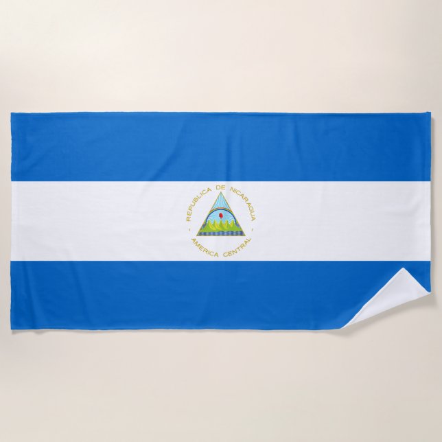 Flagge Nicaraguas Strandtuch (Vorderseite)