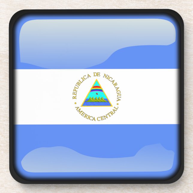 Flagge Nicaraguas Untersetzer (Vorderseite)