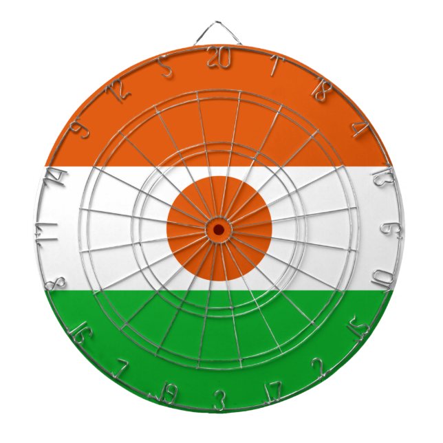 Flagge Niger (afrikanisches Land) Dartscheibe (vorne)