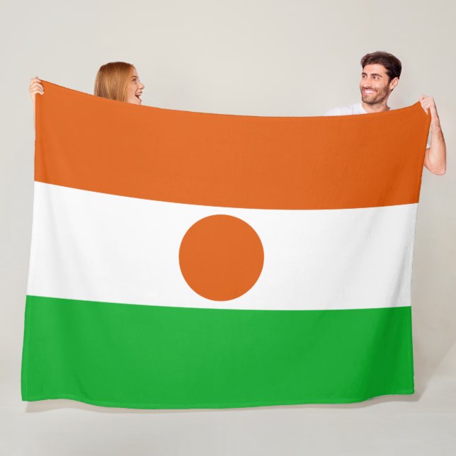 Flagge Niger (afrikanisches Land) Fleecedecke (Beispiel)