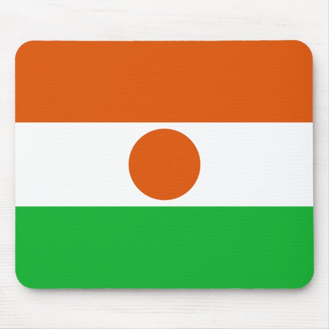 Flagge Niger (afrikanisches Land) Mousepad (Vorne)