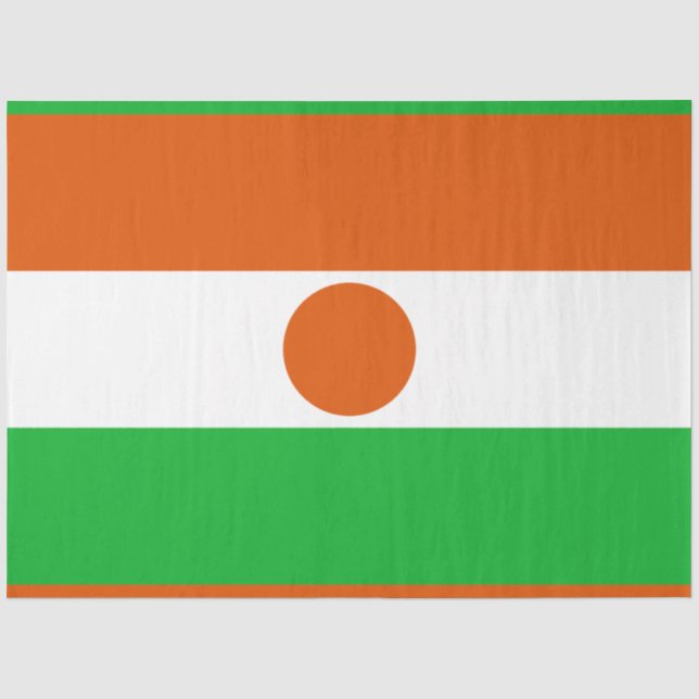 Flagge Niger (afrikanisches Land) Seidenpapier (Vorderseite)