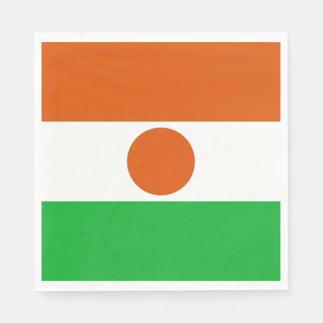Flagge Niger (afrikanisches Land) Serviette (Vorderseite)