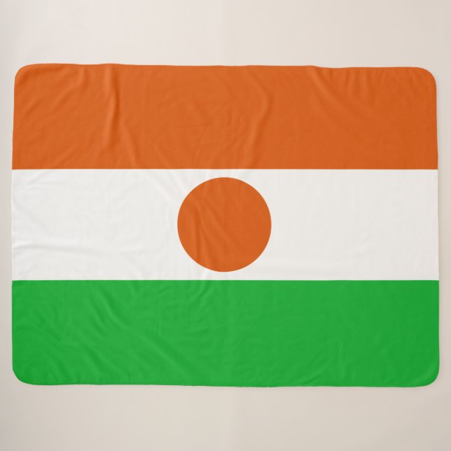 Flagge Niger (afrikanisches Land) Sherpadecke (Vorderseite (Horizontal))
