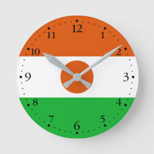 Flagge Niger Runde Wanduhr