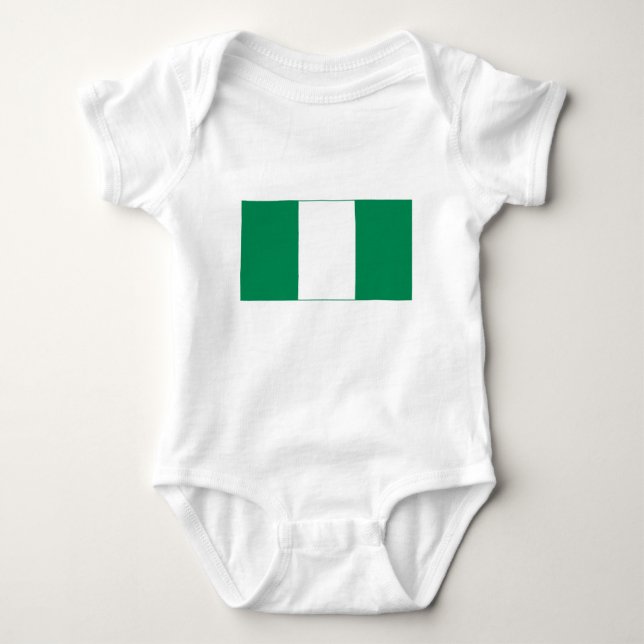 Flagge Nigerias Baby Strampler (Vorderseite)