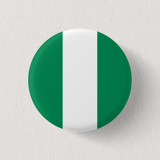 Flagge Nigerias Button (Vorderseite)