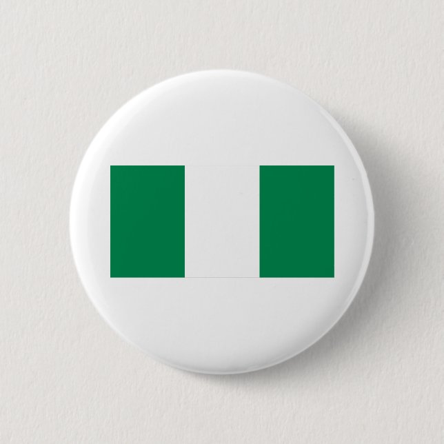 Flagge Nigerias Button (Vorderseite)