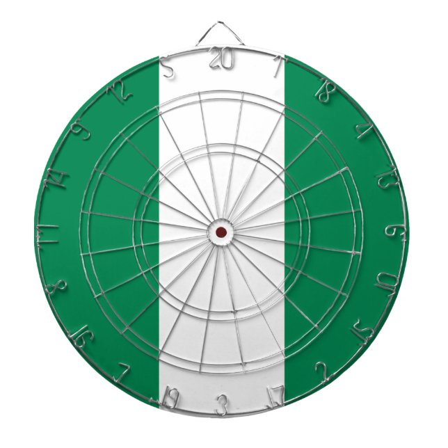 Flagge Nigerias Dartscheibe (vorne)