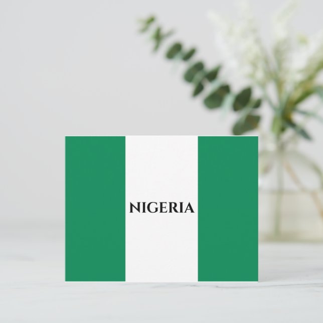 Flagge Nigerias Feiertagspostkarte (Stehend Vorderseite)