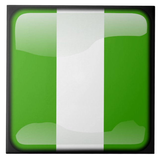 Flagge Nigerias Fliese (Vorderseite)