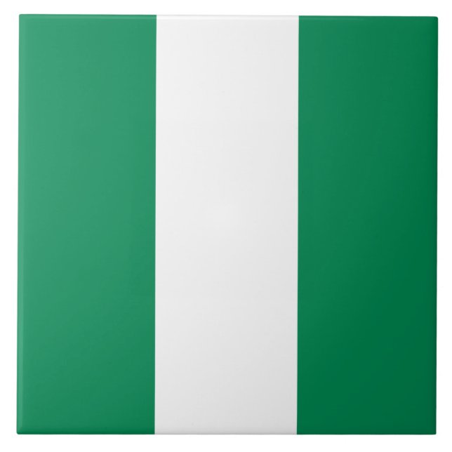 Flagge Nigerias Fliese (Vorderseite)