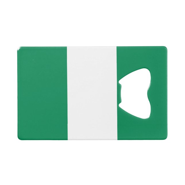 Flagge Nigerias Geldbeutel Flaschenöffner (Vorderseite (Horizontal))