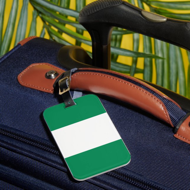 Flagge Nigerias Gepäckanhänger (Vorderseite Insitu 1)