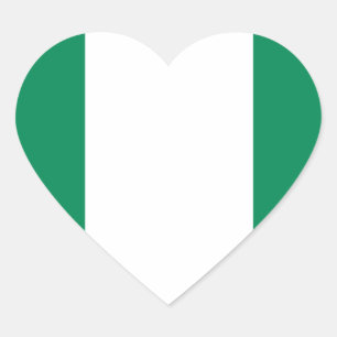 Flagge Nigerias Herz-Aufkleber