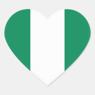 Flagge Nigerias Herz-Aufkleber