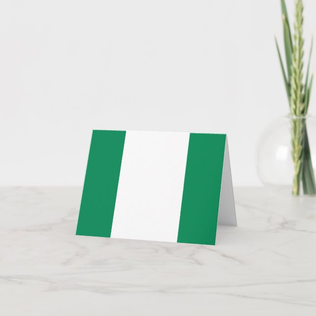 Flagge Nigerias Karte (Vorderseite)