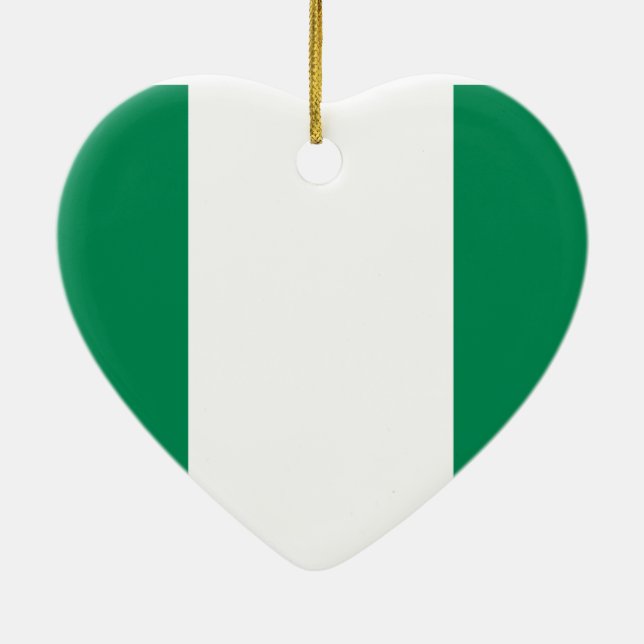Flagge Nigerias Keramik Ornament (Hinten)