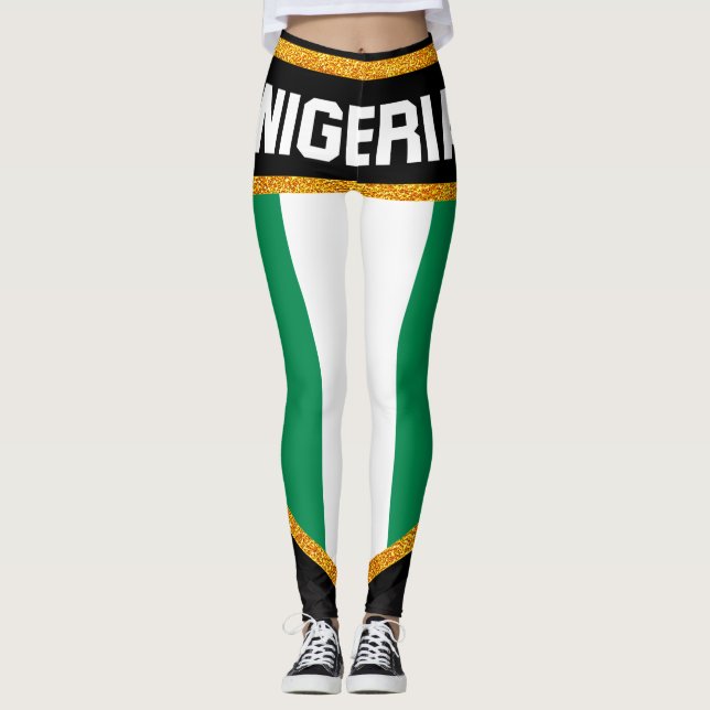 Flagge Nigerias Leggings (Vorderseite)