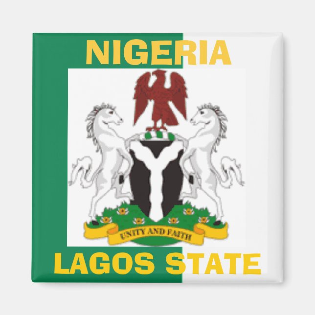 Flagge Nigerias Magnet (Vorne)