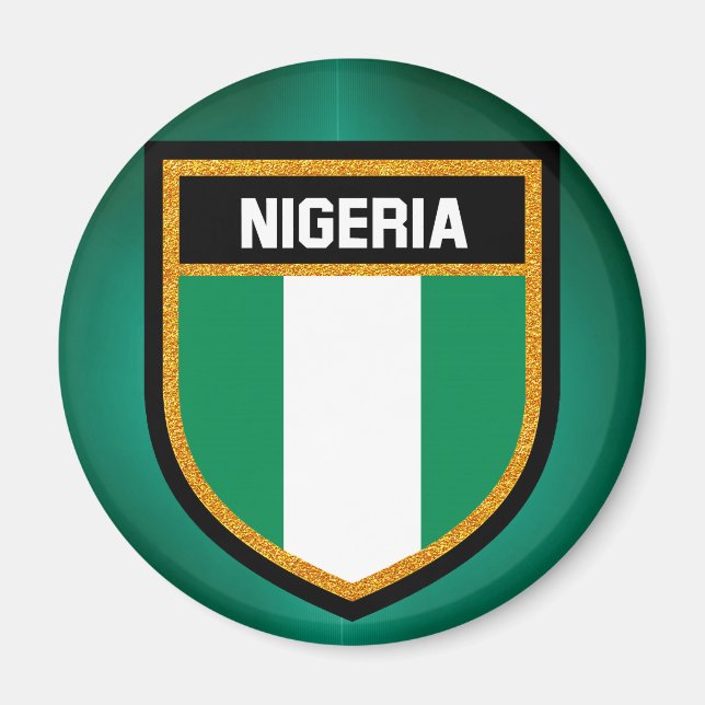Flagge Nigerias Magnet (Vorne)