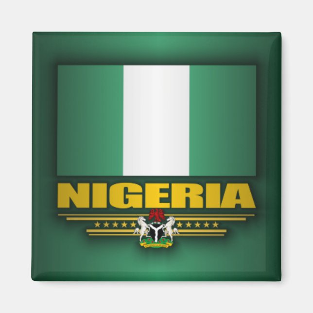 Flagge Nigerias Magnet (Vorne)