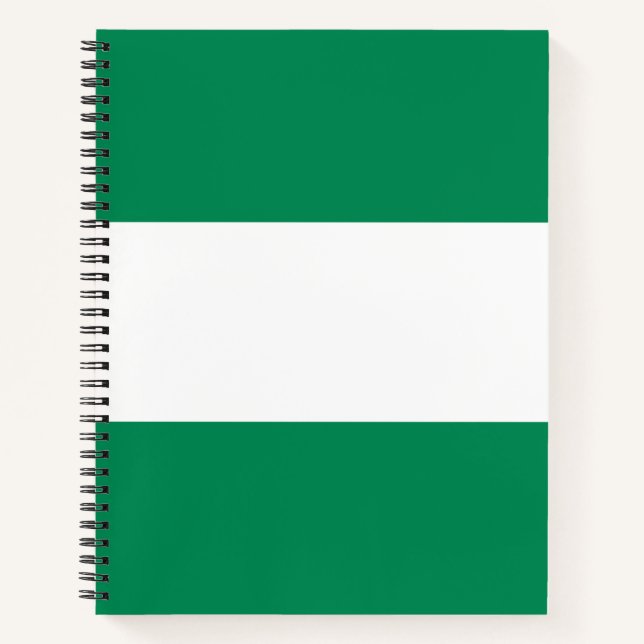 Flagge Nigerias Notizbuch (Vorderseite)