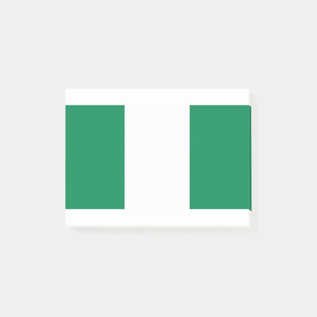 Flagge Nigerias Post-it Klebezettel (Vorderseite)