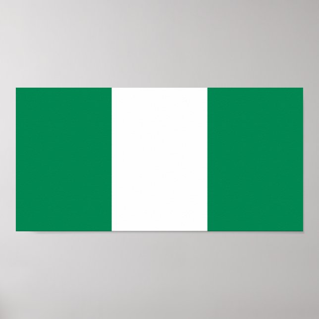 Flagge Nigerias Poster (Vorne)