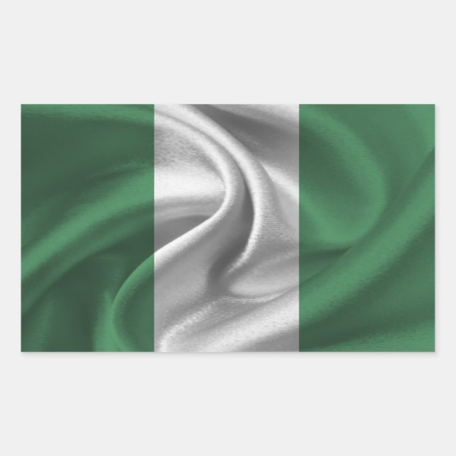 Flagge Nigerias Rechteckiger Aufkleber (Vorderseite)