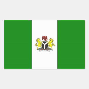 Flagge Nigerias Rechteckiger Aufkleber