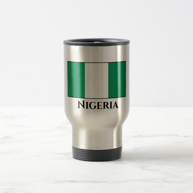 Flagge Nigerias Reisebecher (Mittel)