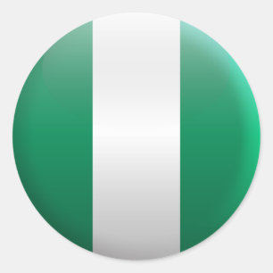Flagge Nigerias Runder Aufkleber