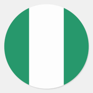Flagge Nigerias Runder Aufkleber