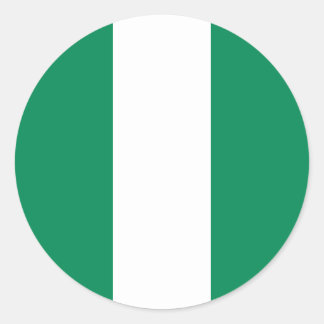 Flagge Nigerias Runder Aufkleber