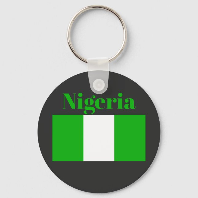 Flagge Nigerias Schlüsselanhänger (Vorderseite)