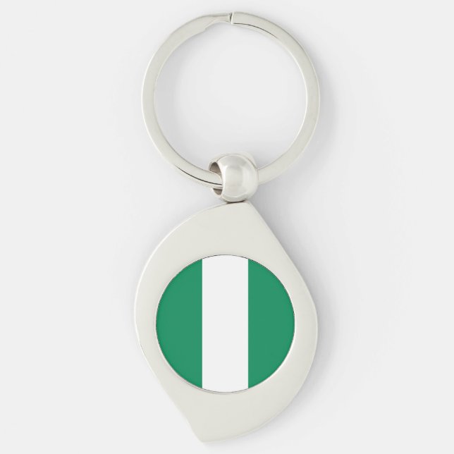 Flagge Nigerias Schlüsselanhänger (Vorderseite)