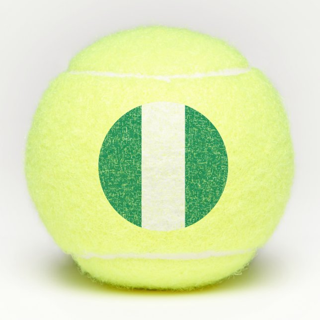 Flagge Nigerias Tennisbälle (Vorderseite)