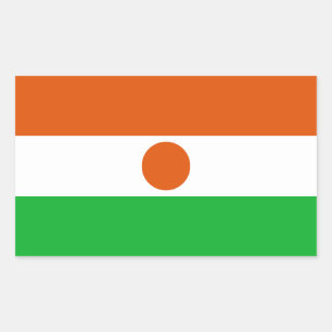 Flagge Nigers Rechteckiger Aufkleber