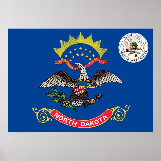 Flagge Nord-Dakota Poster (Vorne)