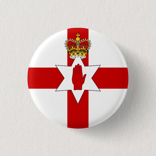 Flagge Nordirlands Button (Vorderseite)