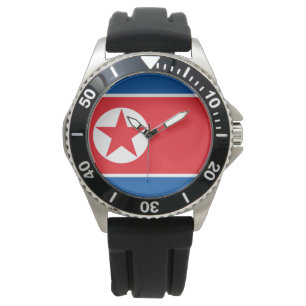 Flagge Nordkoreas (DVRK) Armbanduhr