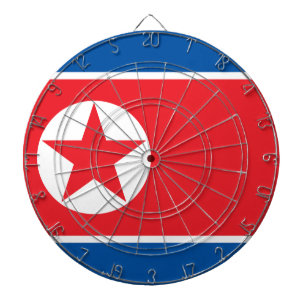 Flagge Nordkoreas (DVRK) Dartscheibe